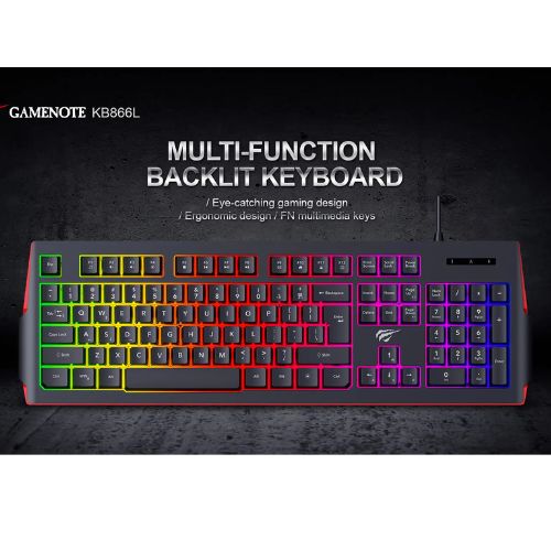 Havit KB866L Multi-function RGB Backlit  Gaming Keyboard