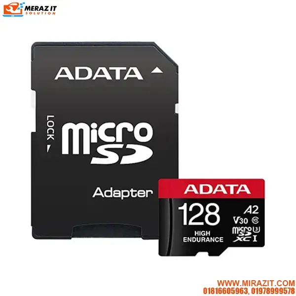 ADATA High-Endurance 128GB UHS-I Class 10 microSDXC Card for Surveillance Camera