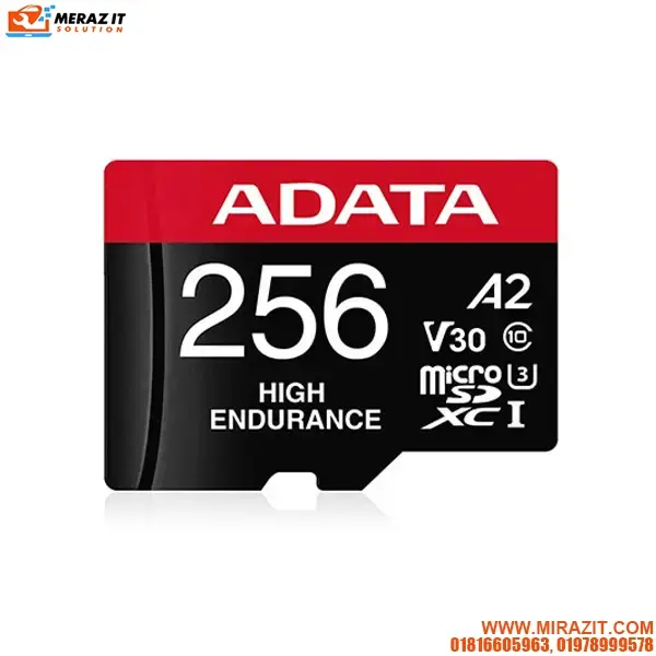 ADATA High-Endurance 256GB UHS-I Class 10 microSDXC Card for Surveillance Camera