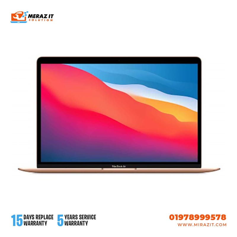Apple MacBook Air 13.3-Inch Retina Display 8-core Apple M1 chip with 8GB RAM, 256GB SSD (MGND3) Gold