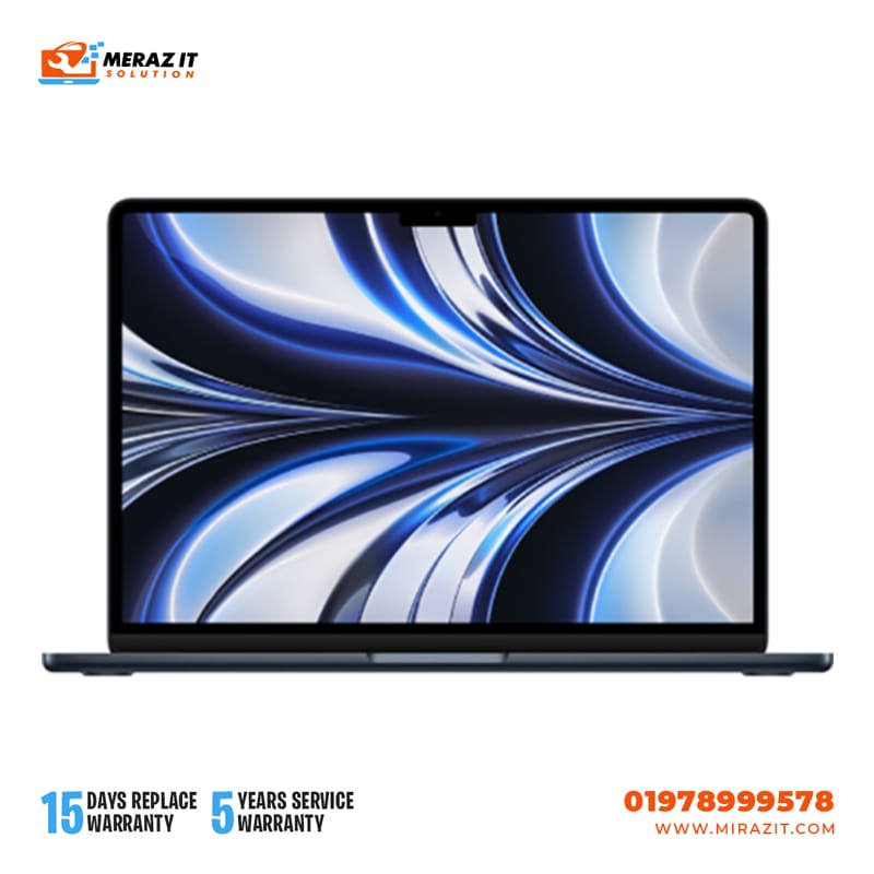 Apple MacBook Air (2022) Apple M2 Chip 13.6-Inch Liquid Retina Display 8GB RAM 512GB SSD Midnight #MLY43LL/A
