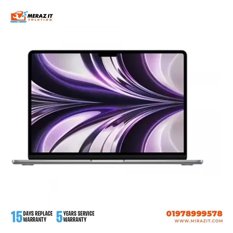 Apple MacBook Air (2022) Apple M2 Chip 13.6-Inch Liquid Retina Display 8GB RAM 512GB SSD Space Gray #MLXX3LL/A