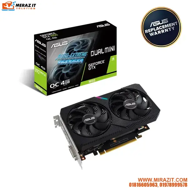 ASUS Dual GeForce GTX 1650 MINI OC edition 4GB GDDR6 Graphics Card
