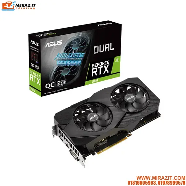 Asus Dual GeForce RTX 2060 EVO OC Edition 12GB GDDR6 Graphics Card