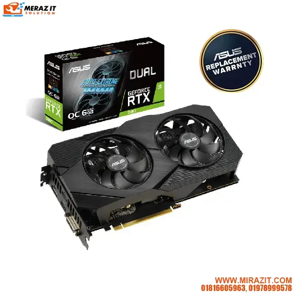 ASUS Dual GeForce RTX 2060 OC edition EVO 6GB GDDR6 Graphics Card