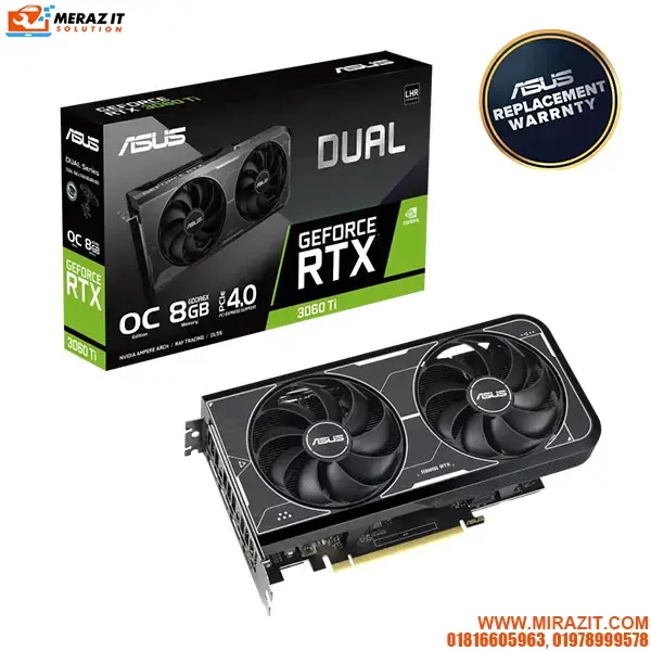 ASUS Dual GeForce RTX 3060 Ti OC Edition 8GB GDDR6X Graphics Card