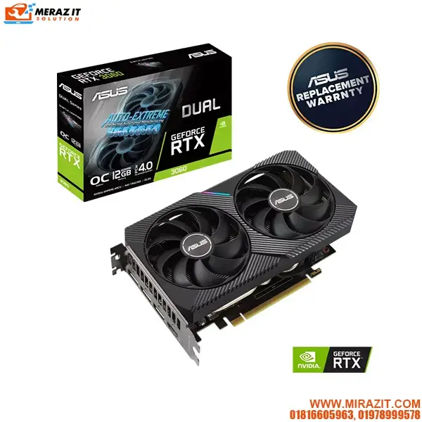 ASUS Dual GeForce RTX 3060 V2 12GB GDDR6 Graphics Card