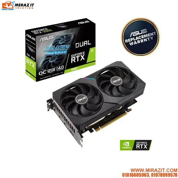 ASUS Dual GeForce RTX 3060 V2 OC Edition 12GB GDDR6 Graphics Card