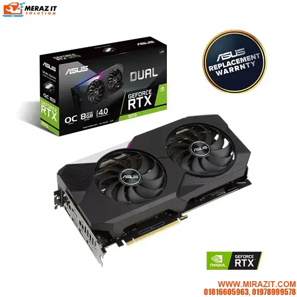 ASUS Dual GeForce RTX 3070 V2 OC Edition 8GB GDDR6 Graphics Card