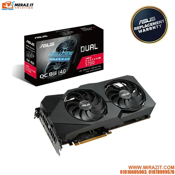 ASUS Dual Radeon RX 5700 EVO OC Edition 8GB GDDR6 Graphics Card