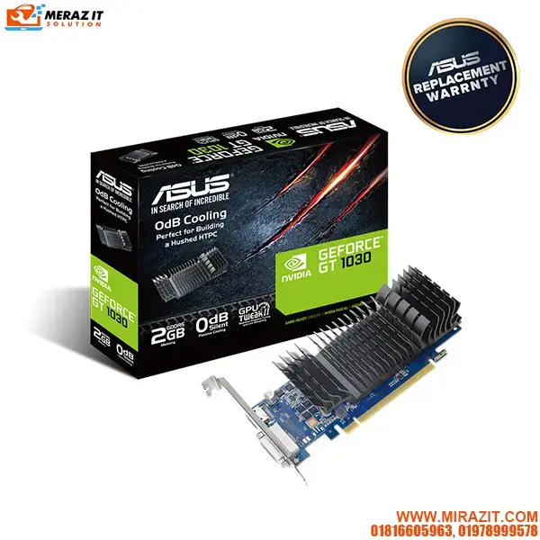 ASUS GeForce GT 1030 2GB GDDR5 Low Profile Graphics Card