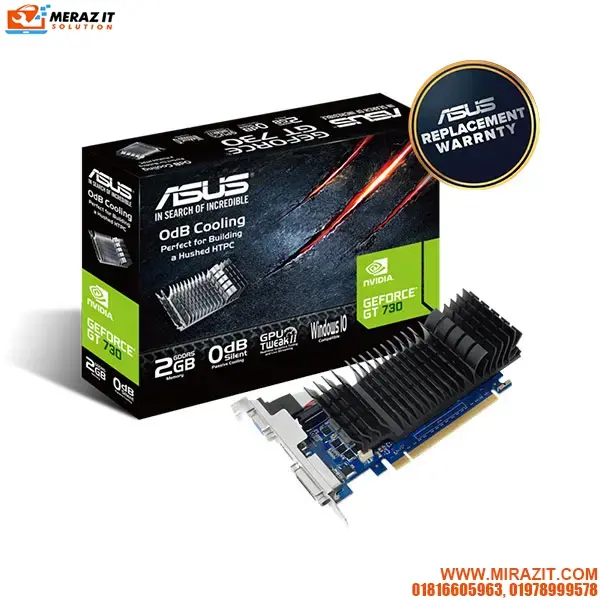 ASUS GeForce GT 730 (GT730-SL-2GD5-BRK) 2GB GDDR5 Graphics Card