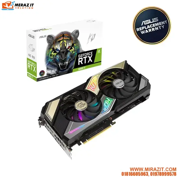 ASUS KO GeForce RTX 3060 Ti OC Edition 8GB GDDR6 Graphics Card