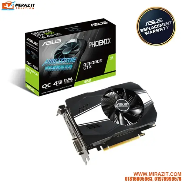 ASUS Phoenix GeForce GTX 1650 V2 OC Edition 4GB GDDR5 Graphics Card