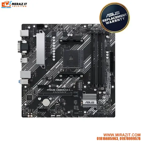 ASUS PRIME A520M-A II AMD Ryzen micro ATX Motherboard