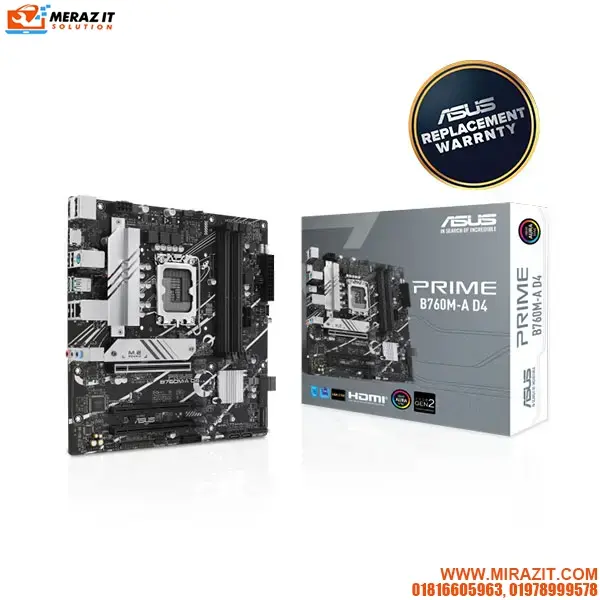 ASUS PRIME B760M-A D4 13th Gen mATX Motherboard