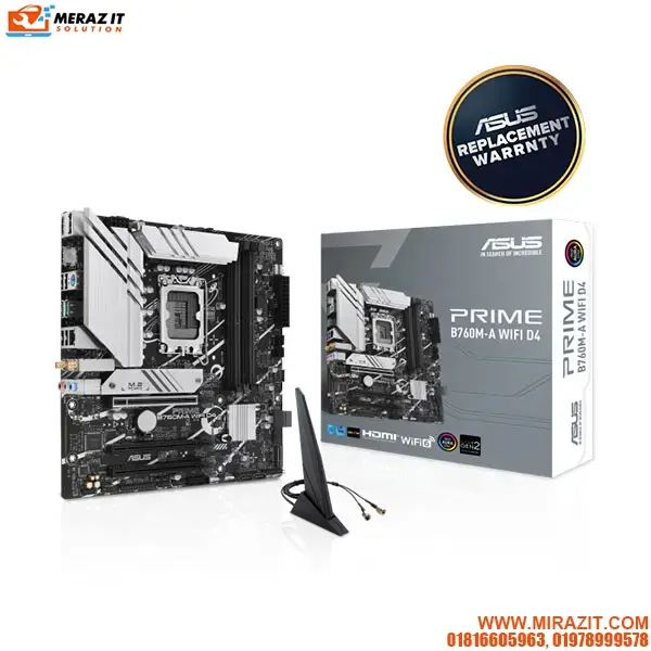 ASUS PRIME B760M-A WIFI D4 Intel 13th Gen mATX Motherboard