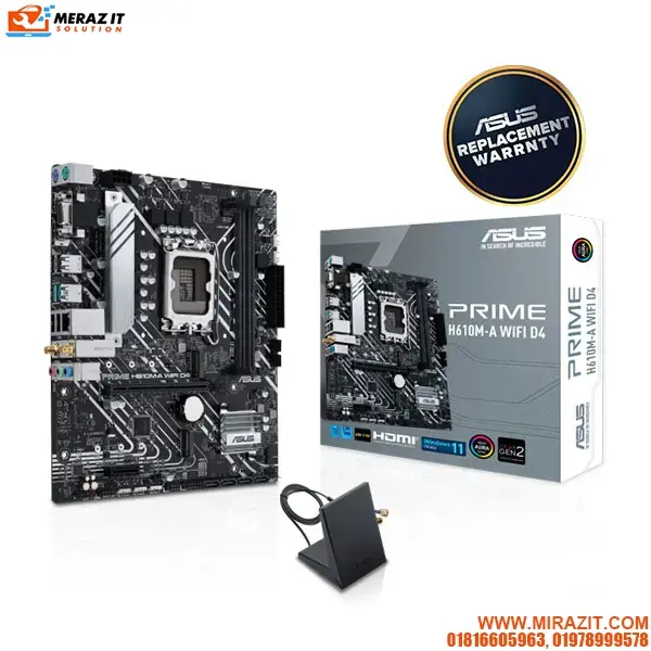 ASUS PRIME H610M-A WIFI D4 micro ATX Motherboard