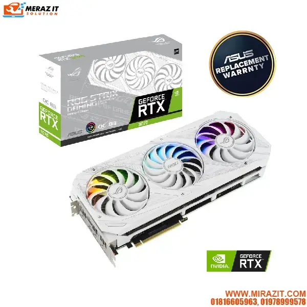 ASUS ROG Strix GeForce RTX 3070 V2 White OC Edition 8GB GDDR6 Graphics Card