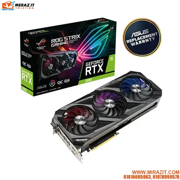ASUS ROG Strix GeForce RTX 3080 OC Edition 12GB GDDR6X Graphics Card