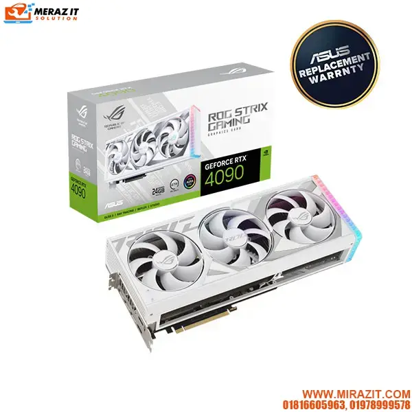 ASUS ROG Strix GeForce RTX 4090 24GB GDDR6X White Edition Graphics Card