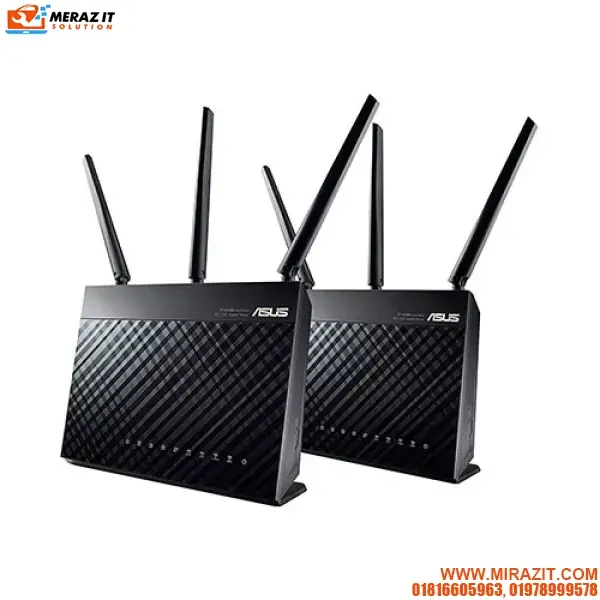 ASUS RT-AC68U AiMesh (2 Pack) AC1900 Dual Band Gigabit Wifi Router