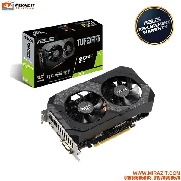 ASUS TUF Gaming GeForce GTX 1660 OC Edition 6GB GDDR5 Graphics Card