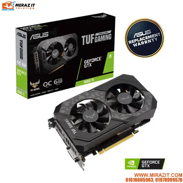 ASUS TUF Gaming GeForce GTX 1660 Ti EVO OC Edition 6GB GDDR6 Graphics Card