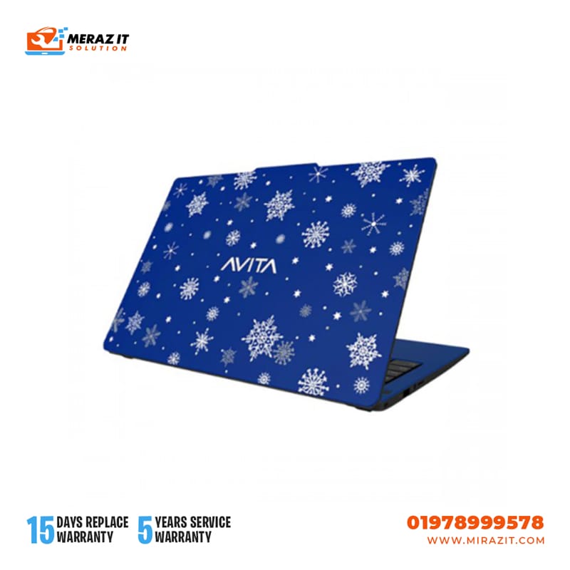 Avita Liber V14 Core i5 11th Gen 14" FHD Laptop Snowflakes on Mountain Blue