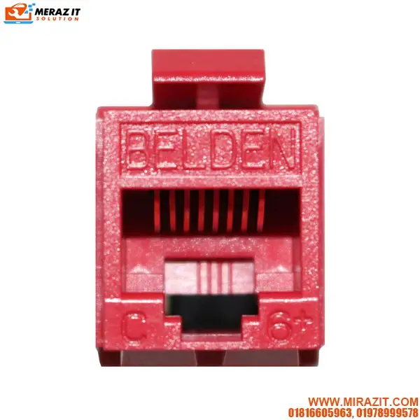 Belden AX104190 Cat-6 RJ-45 Modular For Face plate - Red