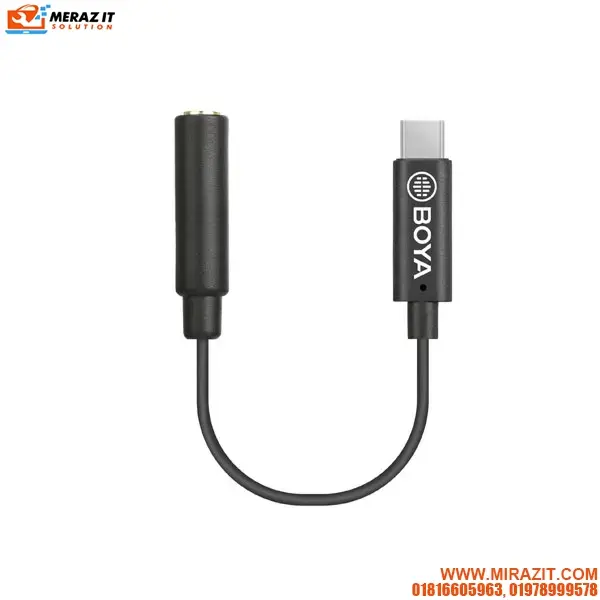 BOYA BY-K4 – 3.5mm TRS (Female) to Type-C (Male) Audio Adapter