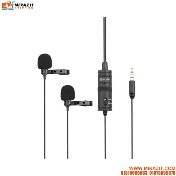 Boya BY-M1DM Dual Omni-directional Lavalier Microphone