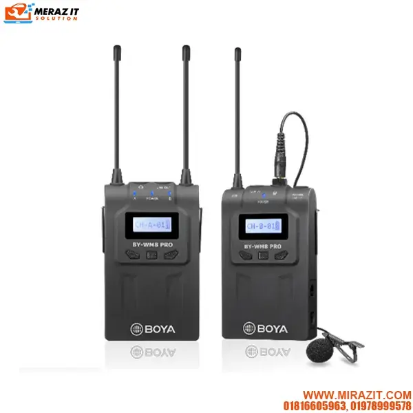 Boya BY-WM8 Pro-K1 UHF Dual-Channel Wireless Microphone System