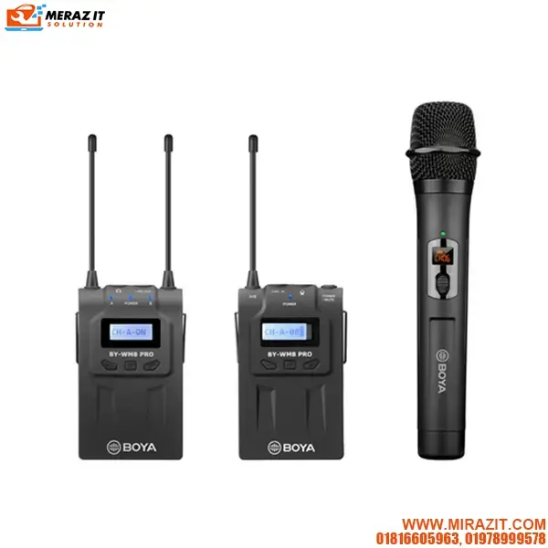 Boya BY-WM8 PRO-K4 UHF Dual-Channel Wireless Microphone System