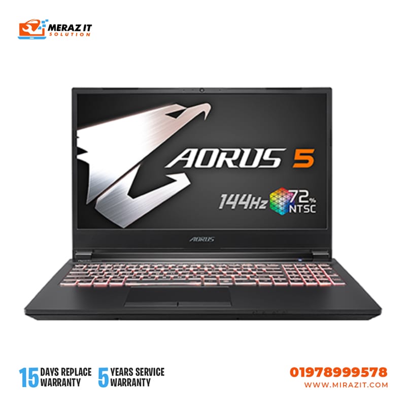 GIGABYTE Aorus 5 MB Core i5 10th Gen 512GB SSD, GTX 1650Ti Graphics 15.6" 144Hz FHD Gaming Laptop