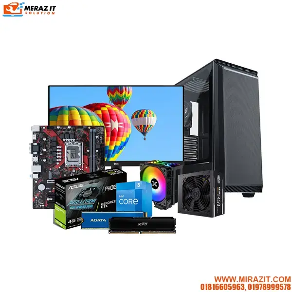 Intel Core i5-12400 12th Gen GTX 1650 GDDR5 4GB 8GB RAM 256GB M.2 SSD Gaming PC