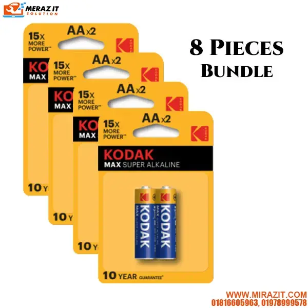 Kodak AA MAX Alkaline Battery (8 Pieces Bundle)