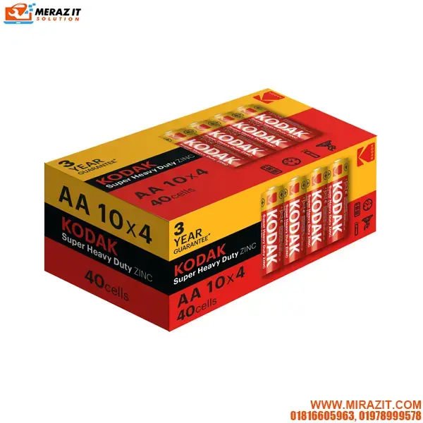 Kodak AA Zinc Extra Heavy Duty Battery (4×10) 40pack Box