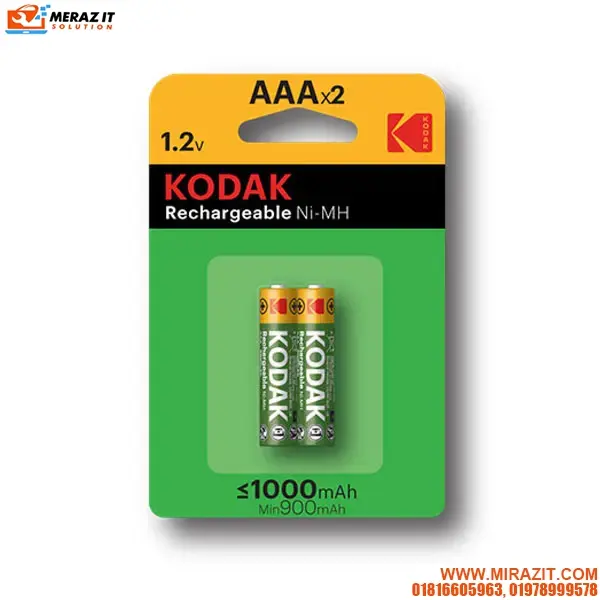 Kodak AAA 900mAh-2Pc Rechargeable Ni-MH Battery