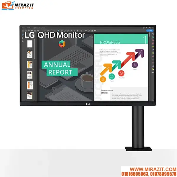 LG 27QN880 27-inch 2k QHD Ergo IPS Monitor