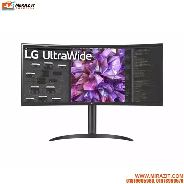 LG 34WQ75C-B 34 Inch Curved UltraWide QHD IPS HDR 10 Built-in KVM Monitor