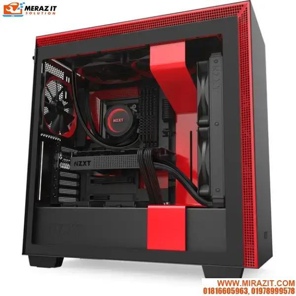 NZXT CA-H710B-BR H710 Mid Tower Black/Red Chassis