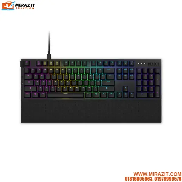 NZXT Function (KB-1FSUS-BR) Red Switch Mechanical Keyboard - Black