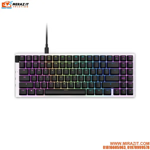 NZXT Function Mini TKL (KB-175US-WR) Red Switch Compact Mechanical Keyboard - White