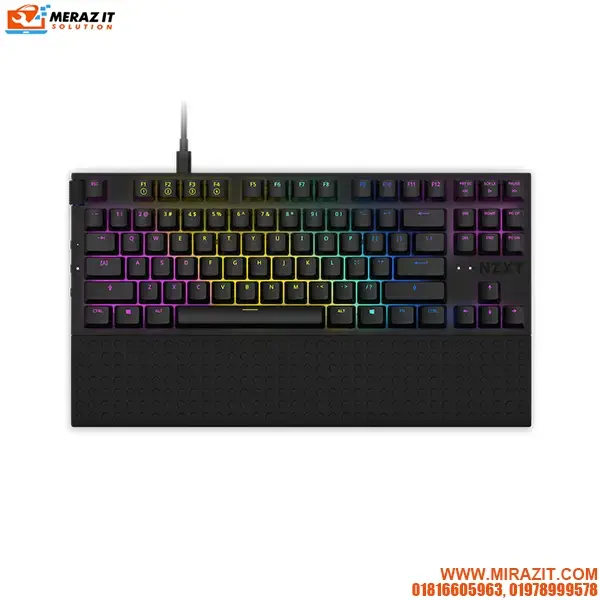 NZXT Function TKL (KB-1TKUS-BR) Red Switch Mechanical Keyboard - Black