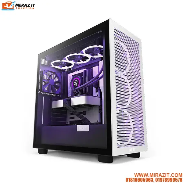 NZXT H7 Flow (CM-H71FG-01) Mid-Tower Airflow Casing - Black/White