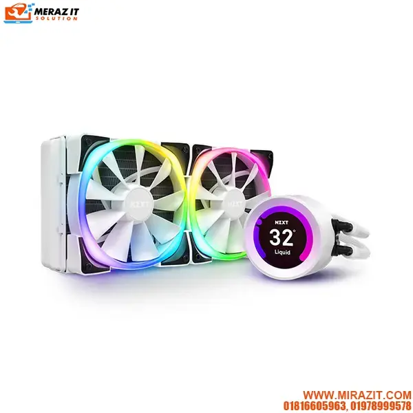 NZXT Kraken Z53 RGB 240mm Liquid CPU Cooler with LCD Display - White
