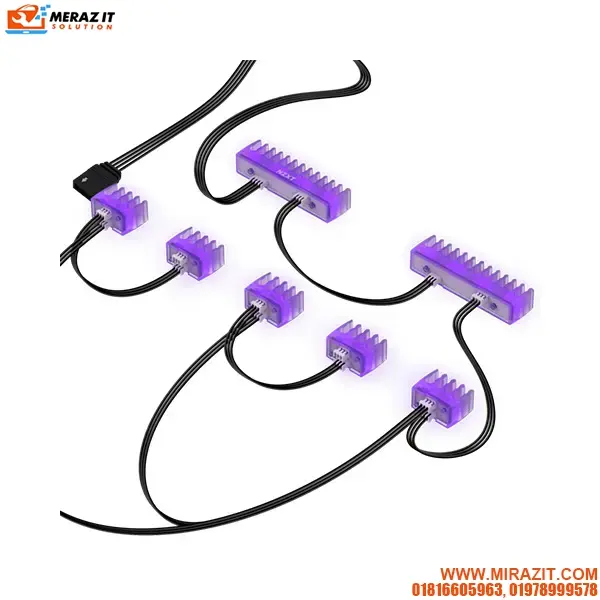 NZXT RGB Cable Comb (AH-2PCCA-01) Sleeved Power Cables