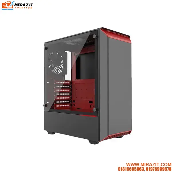 Phanteks PH-EC300PG_BW Eclipse P300 Black / Red Case