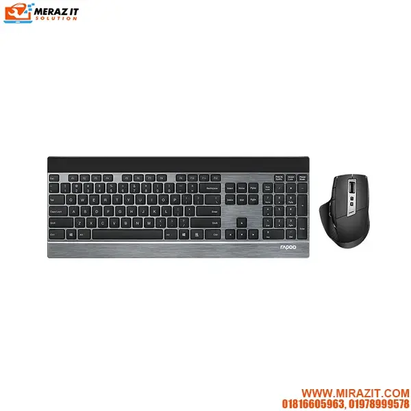 Rapoo 9900M Multi-mode Wireless Keyboard & Mouse combo